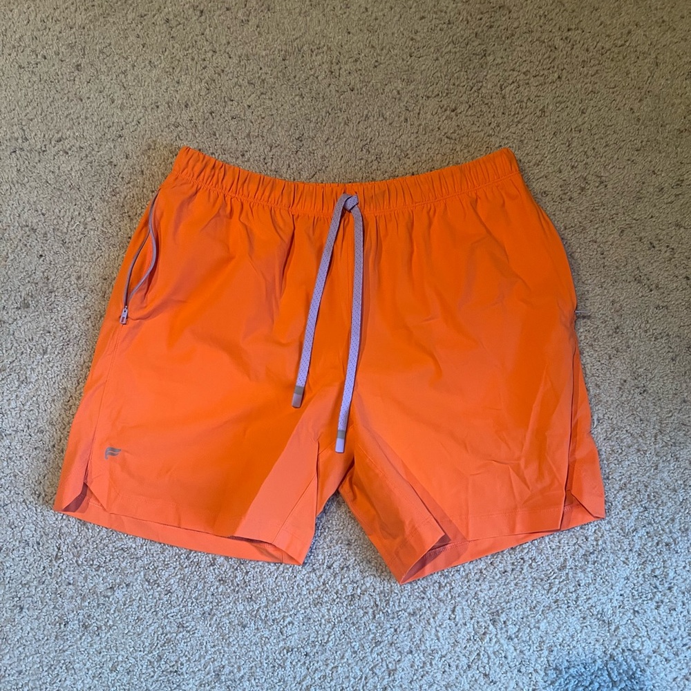 Fabletics The One Short - XL - Orange and Purple - 7” Inseam